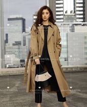 Japan Direct Mail hyke Dingfan Classic Ultra Loose Double-breasted Long Trench Coat