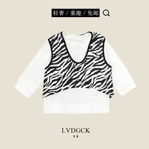 Come to a treasure T#Girls T-shirt (LVDGCK)Italian childrens spring fake two long-sleeved base shirts