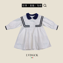 Fashion and texture Girls College style dress (LVDGCK) Italian navy style Korean version jacket skirt