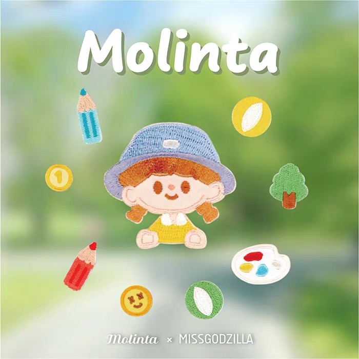 Miss Godzilla Miss Chapo Chapo in collaboration Drawing Sets Stationery Cute Embroidery Sticker Original