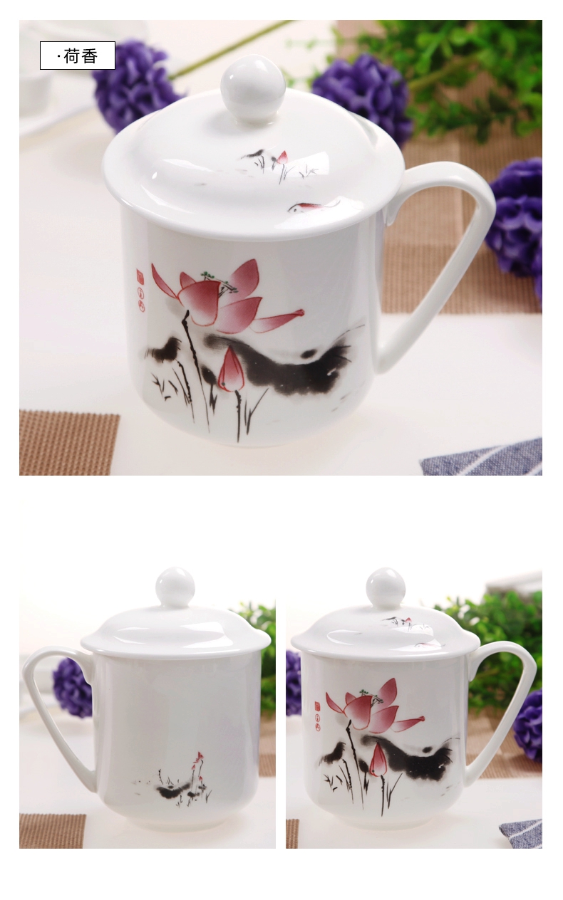 Classical and ipads porcelain cup with cover keller boss cup ink ceramic cups yingbin cup office glass cup