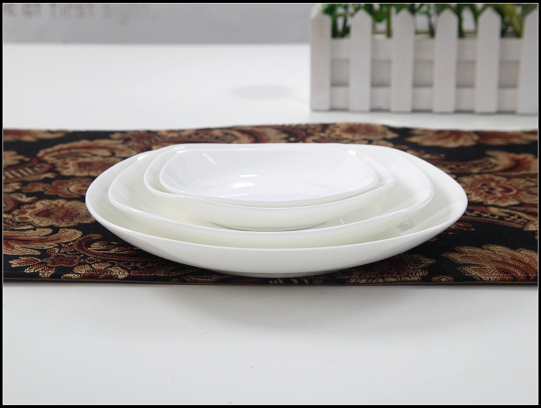 Yipin Tang Chun 0 square plate the white household ceramic soup plate creative west tableware hotel ipads porcelain plates