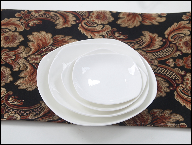 Yipin Tang Chun 0 square plate the white household ceramic soup plate creative west tableware hotel ipads porcelain plates