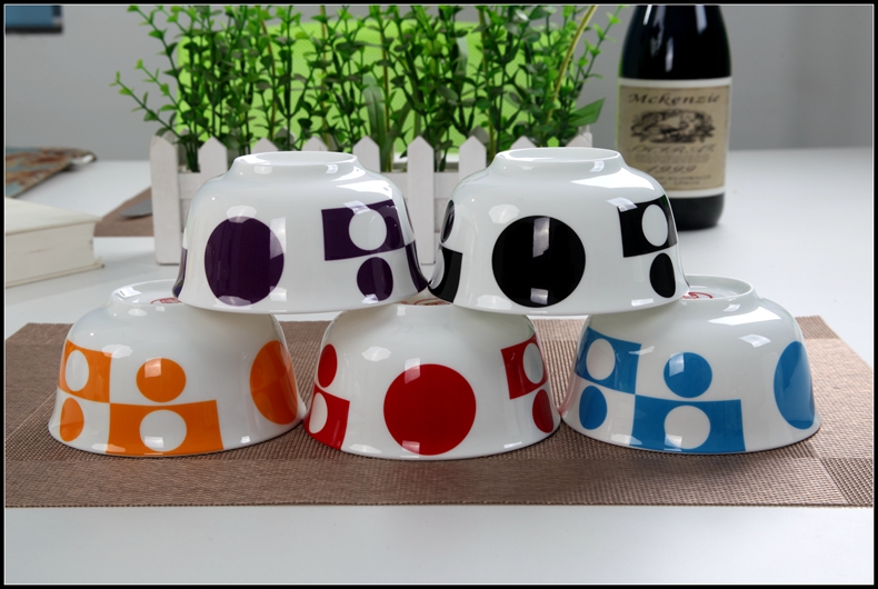 Yipin Tang Jiayong eat rice bowl ipads porcelain rice bowls Korean tableware ceramics 4.5 inch admiralty bowl of porridge move