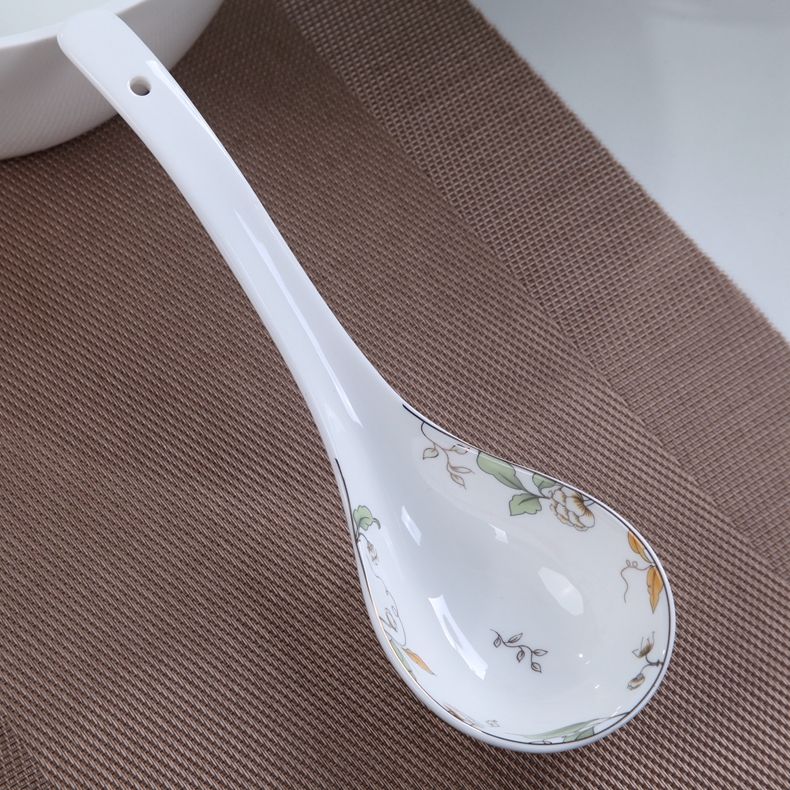 Yipin Tang Jiayong big spoon shengfan tablespoons of sheng porridge spoon the see colour porcelain run child Chinese gold long handle of the big spoon