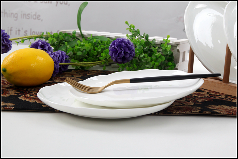 Yipin Tang Jiayong 7.5 in shallow dish pure white, cold dish dish ipads porcelain ceramic move plate plate