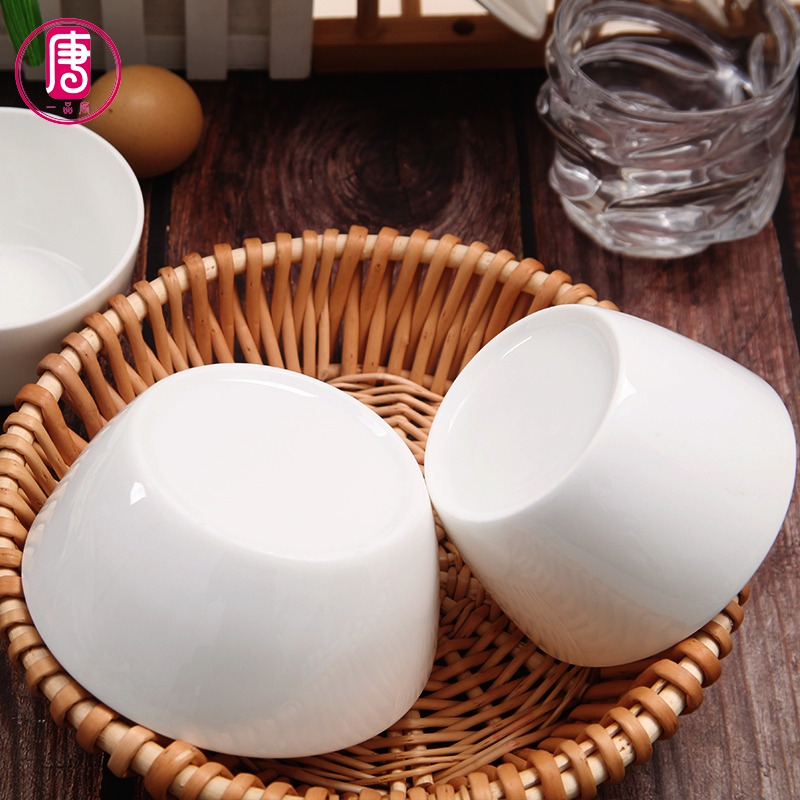 The top four Tang Jiayong ipads porcelain bowl bowl pure white porridge ceramic white rainbow such as bowl bowls tableware in The bowl