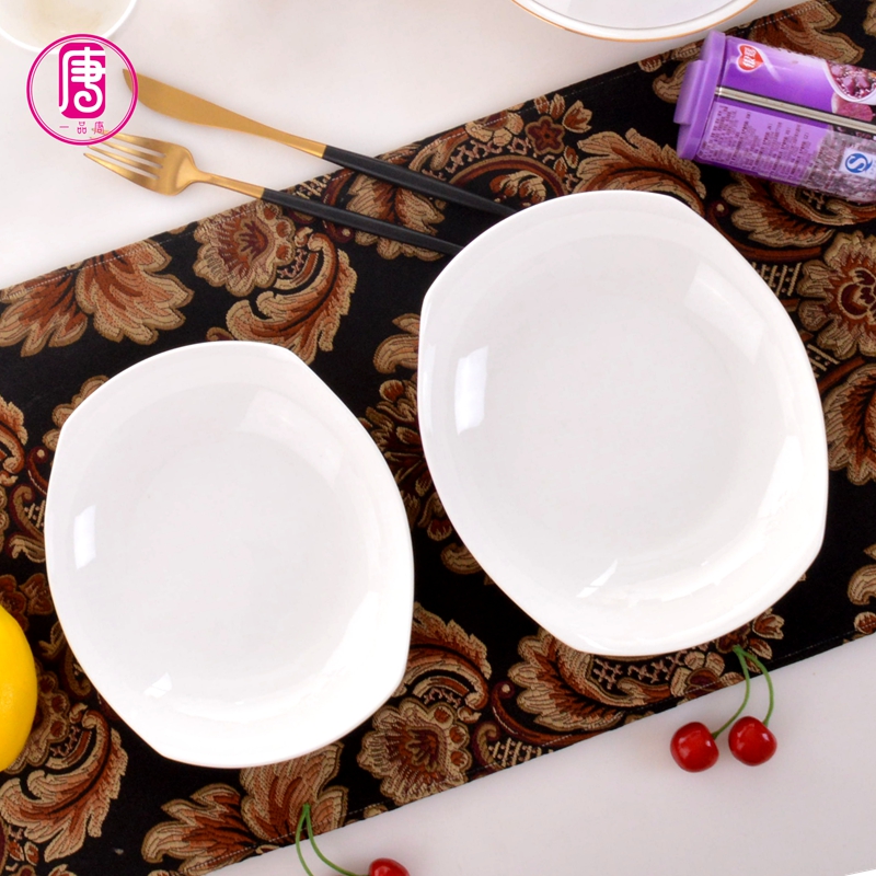 Yipin tang home 0 ipads porcelain ceramic deep dish soup plate move the pure white European dishes cuisine dishes