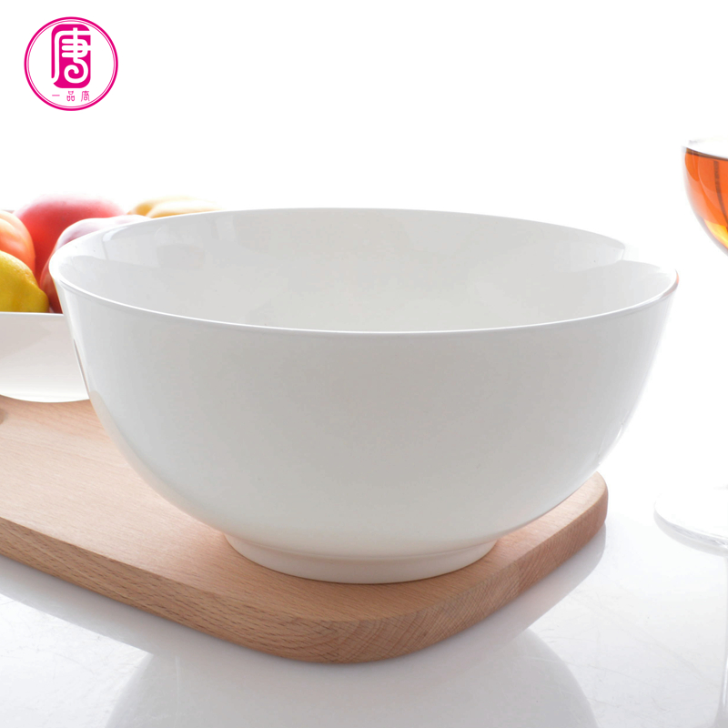 Pure white ipads porcelain bowl rainbow such as bowl soup bowl 4.5 "6" 8 "household ceramic bowl of soup basin of microwave