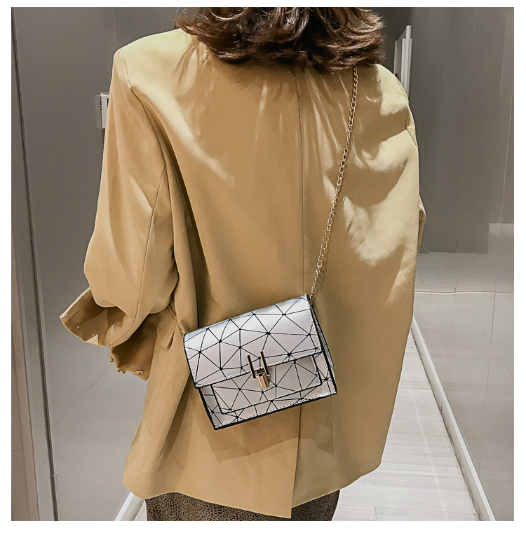 Summer Small Bag For Women  All-matching Shoulder Bag Oblique Bag Chic Laser Stitching Small Square Bag display picture 32