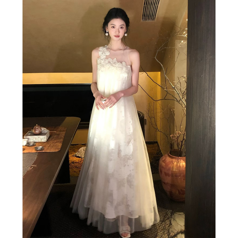 Maternity Wear 2026 Summer New Style French Mesh Splicing Lace Flower Dress Elegant and Fairy-Like Holiday Long Dress Maternity Wear 2026 Summer New Style French Mesh Splicing Lace Flower Dress Elegant and Fairy-Like Holiday Long Dress