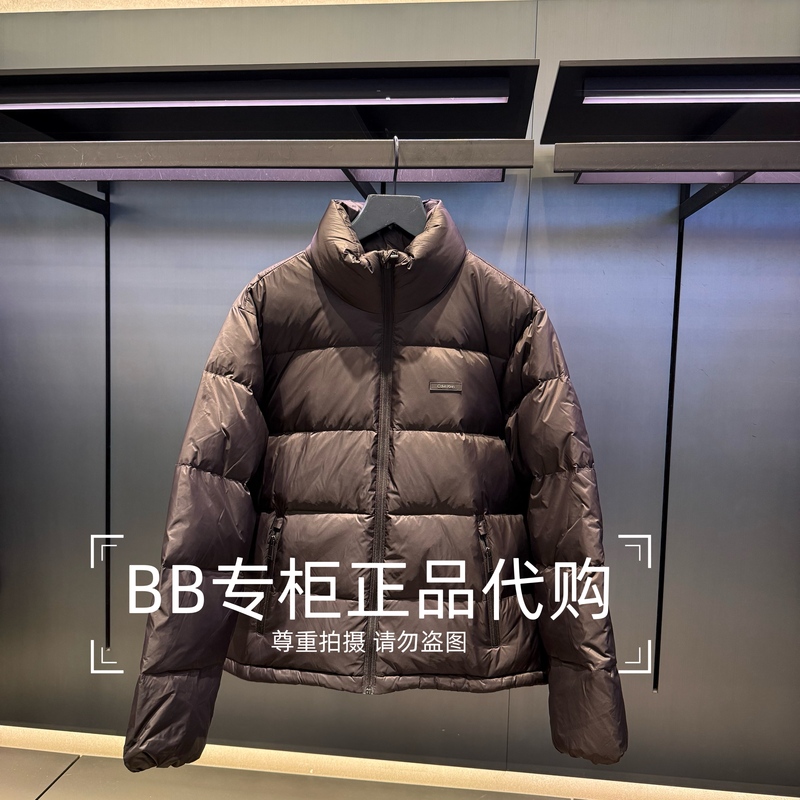 Calvinklein 25 Autumn and Winter Men's Business Casual Work Clothing Stand Collar Duck down Jacket 4Ld529G