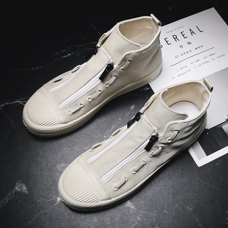 Men's shoes Summer breathable 2022 New trends 100 Lap Sloth A Foot foot Canvas High Cylinder Board Shoes Casual Tide Shoes