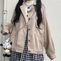 College Wind Light Core Suede Suit Short Coat Woman Spring Autumn 2021 New Loose Casual Little Substudent Blouse Winter