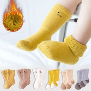 【极客鹿】秋冬加厚婴儿纯棉毛圈袜子3双