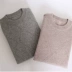 Arongyuan áo len cashmere nguyên chất nam cổ tròn 2019 mới tinh khiết màu áo thun hình thoi ngắn kinh doanh áo len giản dị - Áo len Cashmere