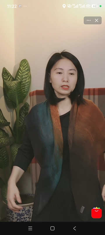 Cloud Mist Gauze Square Scarf, 200 Count Cashmere, Spray-Painted, Spring and Summer Air-Conditioned Room Gradient Shawl