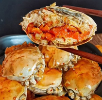 Delicious sea taste savory and spicy little crab 350 gr a pot of meat full and fresh sweet paste Yellow full to overflow