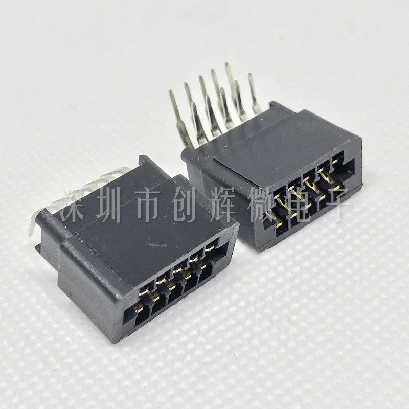 TAT Nokou bus PCB slot gold finger socket S-10L-2 54-5 S-10R 2*5 90 degree bending foot