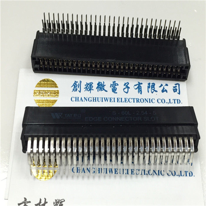 TAT Noguchi bus PCB slot Gold finger socket S-60L-2 54-5 S-60R 2*30 90 degree curved foot