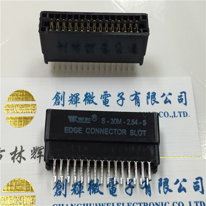 TAT Noguchi bus gold finger PCB slot socket S-30M-2 54-5 S-30P 2*15 earless