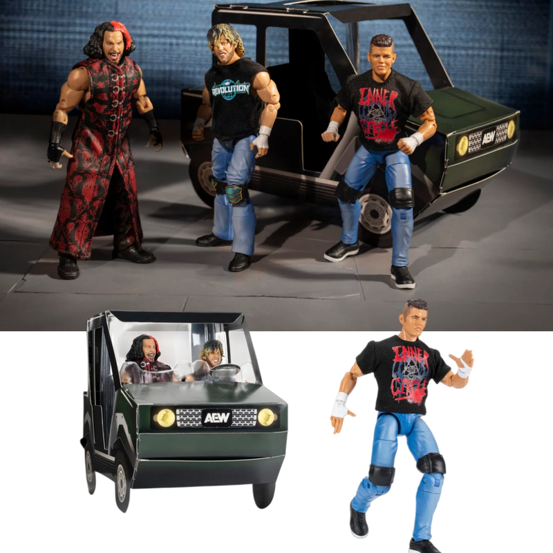 Aew Golf Cart Matt Hardy Kenny Omega Sami Gavalera 6inch Action Figure
