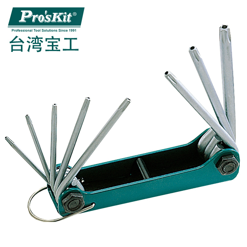 Taiwan Bao Industry 8PK-021L folded starhole wrench group star flux screwdriver 8 T9H~T40