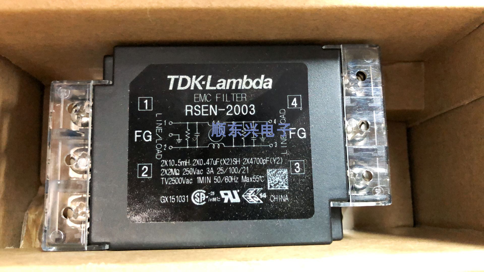 New imported original installed TDK-Lambda EMC power filter RSEN-2003 3A 250V single-phase