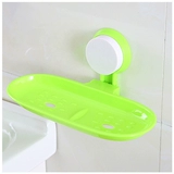 Creative Drain Double -Grid Suction Cup Plastic Bansy Room Soap Box Free Punching Wall -Absorbing Soap Disc