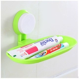 Creative Drain Double -Grid Suction Cup Plastic Bansy Room Soap Box Free Punching Wall -Absorbing Soap Disc