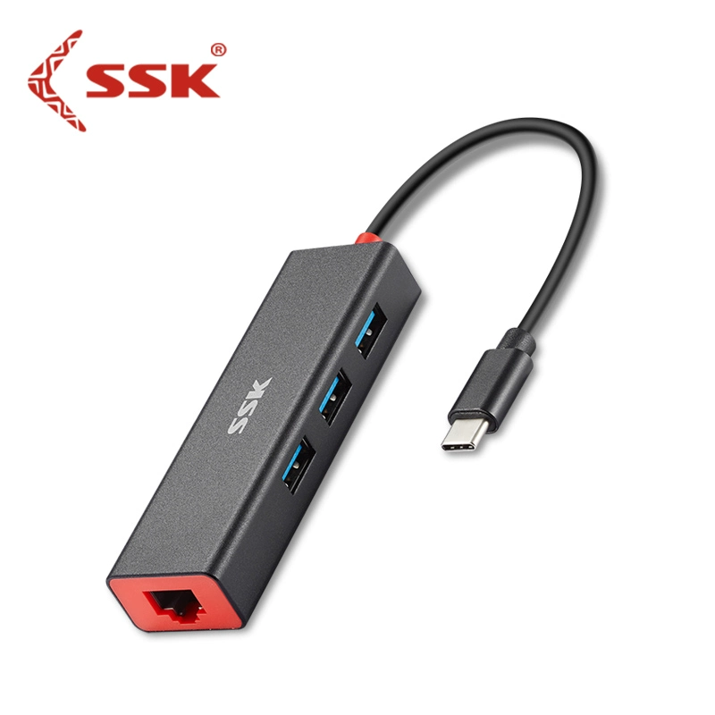 SSK Biaowang máy tính xách tay Trạm chuyển đổi máy tính MacbookPro mở rộng cổng mạng TYPE-C lên 3.0hub - USB Aaccessories