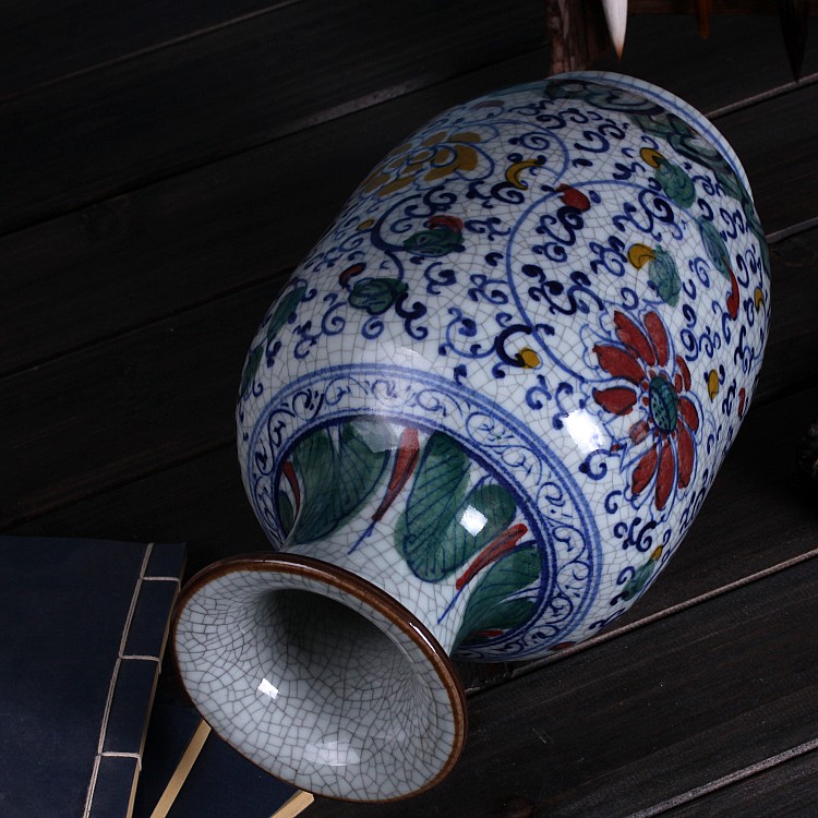 Archaize of jingdezhen ceramics decoration under the glaze color blue and white porcelain vases, hand - made the design furnishing articles