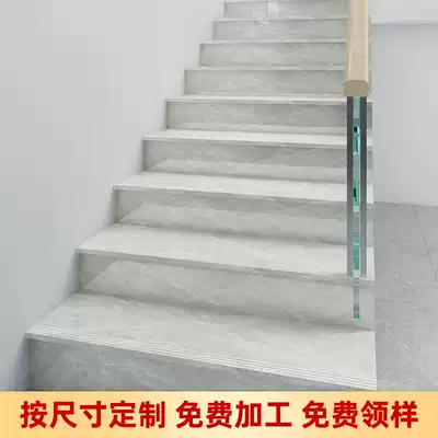 All-body marble stair stepping brick Non-slip wear-resistant integrated household step processing triangle stepping board tile