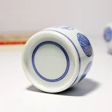 БЕСПЛАТНАЯ ДОСТАВКА [Мин -стиль синий и белый небесный великолепный таз] сине -белая фарфоровая керамика водяные ручки