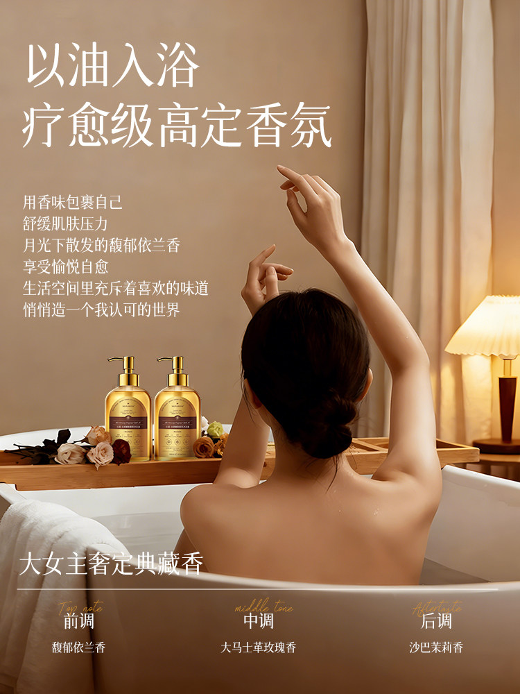 Shower Gel with Long-Lasting Fragrance for 72 Hours, the Number One Moisturizing and Nourishing Oil in the Official Flagship Store