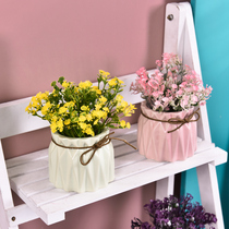 ins wind simulation plant star ornaments ornaments potted home living room bedroom green plant fake flower bonsai