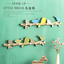 Door key adhesive hook wall hanging storage door wall bird hanger creative home decoration clothes hat rack