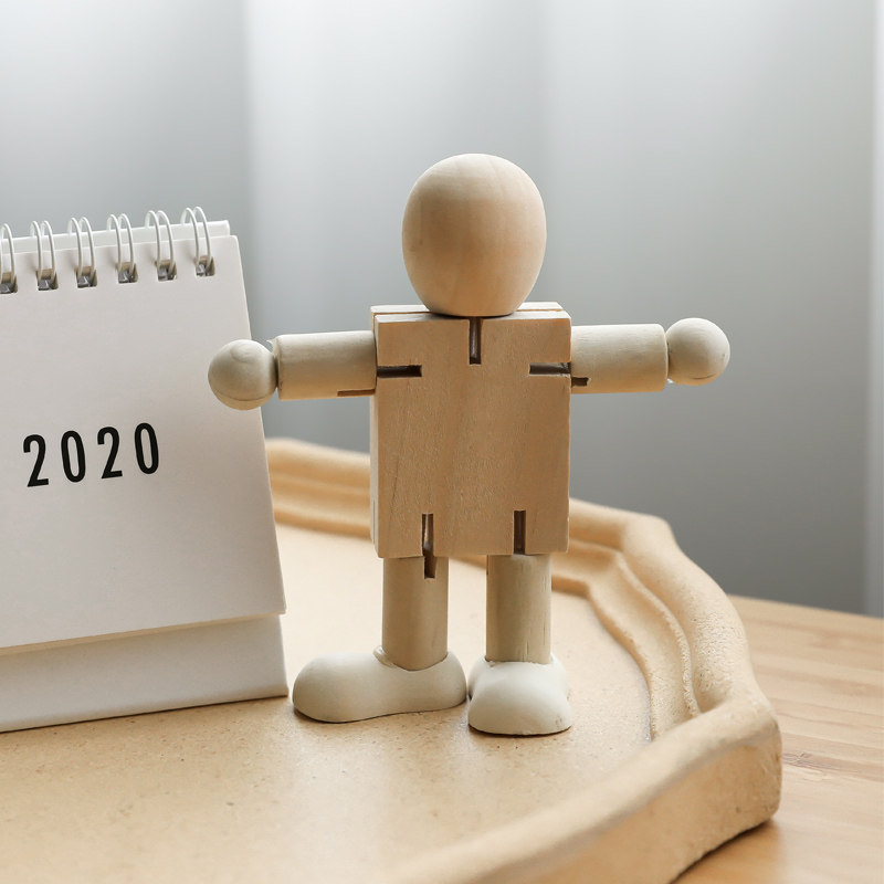 Wooden Heads Creative Pendulum Pieces Home Ornaments Ins Han Wind Children Toys Decoration Small Swing Pieces Room Arrangement Furnishing