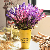 Country pastoral silk flower fake flower plastic flower simulation set freehand illustration flower art home accessories lavender ornaments