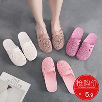 New lightweight home slippers indoor summer soft sole non-slip bathroom fashion casual Korean style Baotou slippers for women to wear outside
