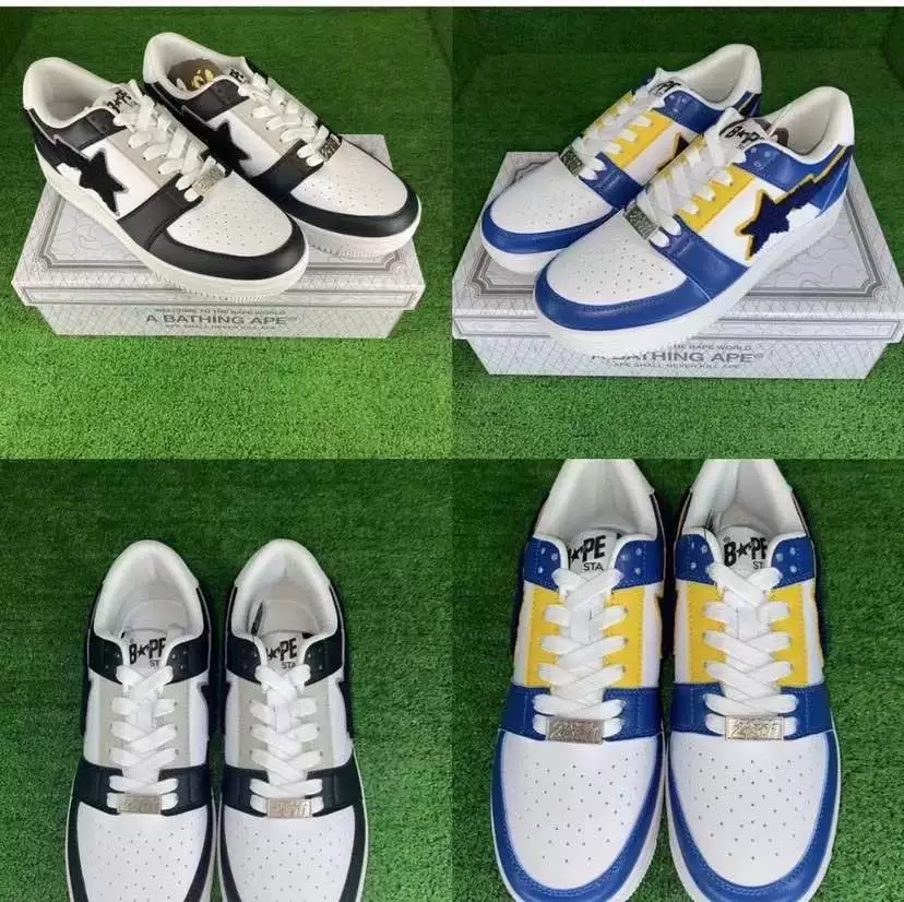 Fengyou boutique BAPE PATCHED STA LOW patch flocking star ape men's low-top casual shoes