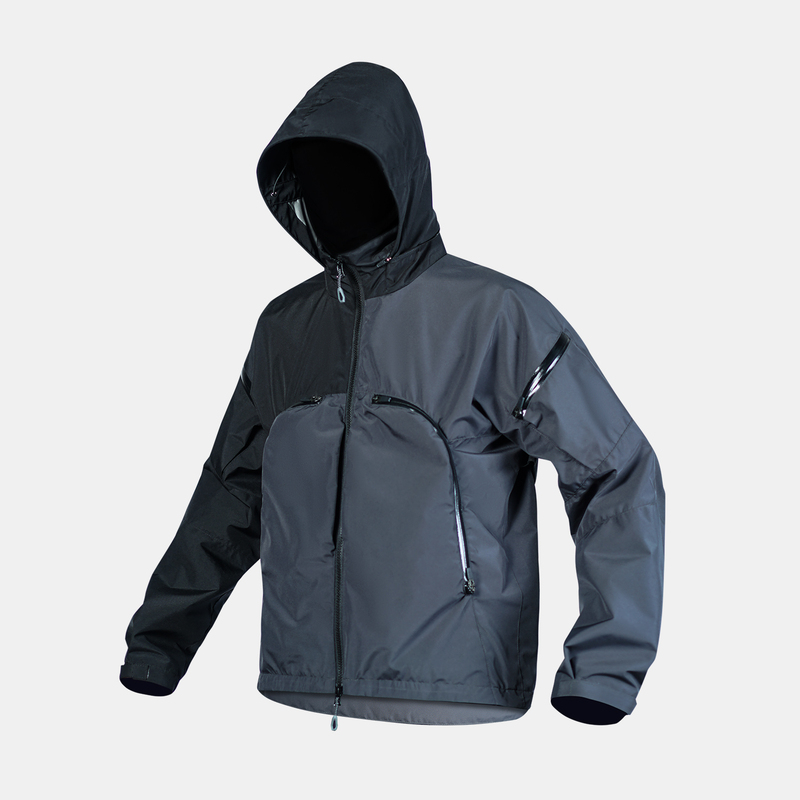 Nosucism_26Aw_Winter "Net Arc" Zipper Pocket Color-Blocked Jacket