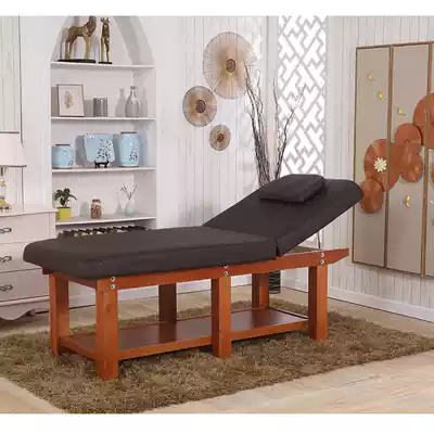 New six-legged reinforced high-end beauty shop Chinese massage bed Solid wood multi-function beauty bed Beauty massage bed