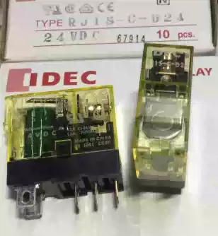 IDEC and spring RJ1S-C-D24 thin relay 5 pin without RJ15CDC24V 1 open 1 closed