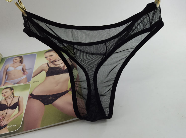 Mùa hè đầy đủ lưới không có vòng thép trong suốt màu đen gợi cảm siêu mỏng nữ bra set đồ lót cám dỗ đồ bơi nữ đẹp