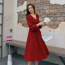 Blue language big code lady with fat younger sister mm bow tie 100 pleats with dress 2022 spring new cover with little red dress