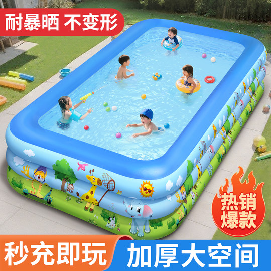 Inflatable swimming pools are resistant to high temperatures and do not deform or leak