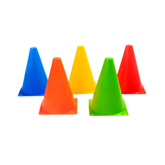 Small sign bucket 23 cone barrel obstacle barrel football basketball training triangle cone children's roadblock sign barrel ice cream cone