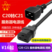 C20 to C21 plug wire type male horizontal hole type suffix male and female plug UPS extension server power cord PDU