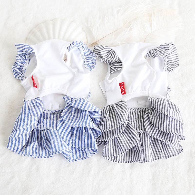Petstyle mùa xuân hè thú cưng váy cười dây đeo bánh váy chó mới quần áo sọc - Quần áo & phụ kiện thú cưng áo vest cho mèo